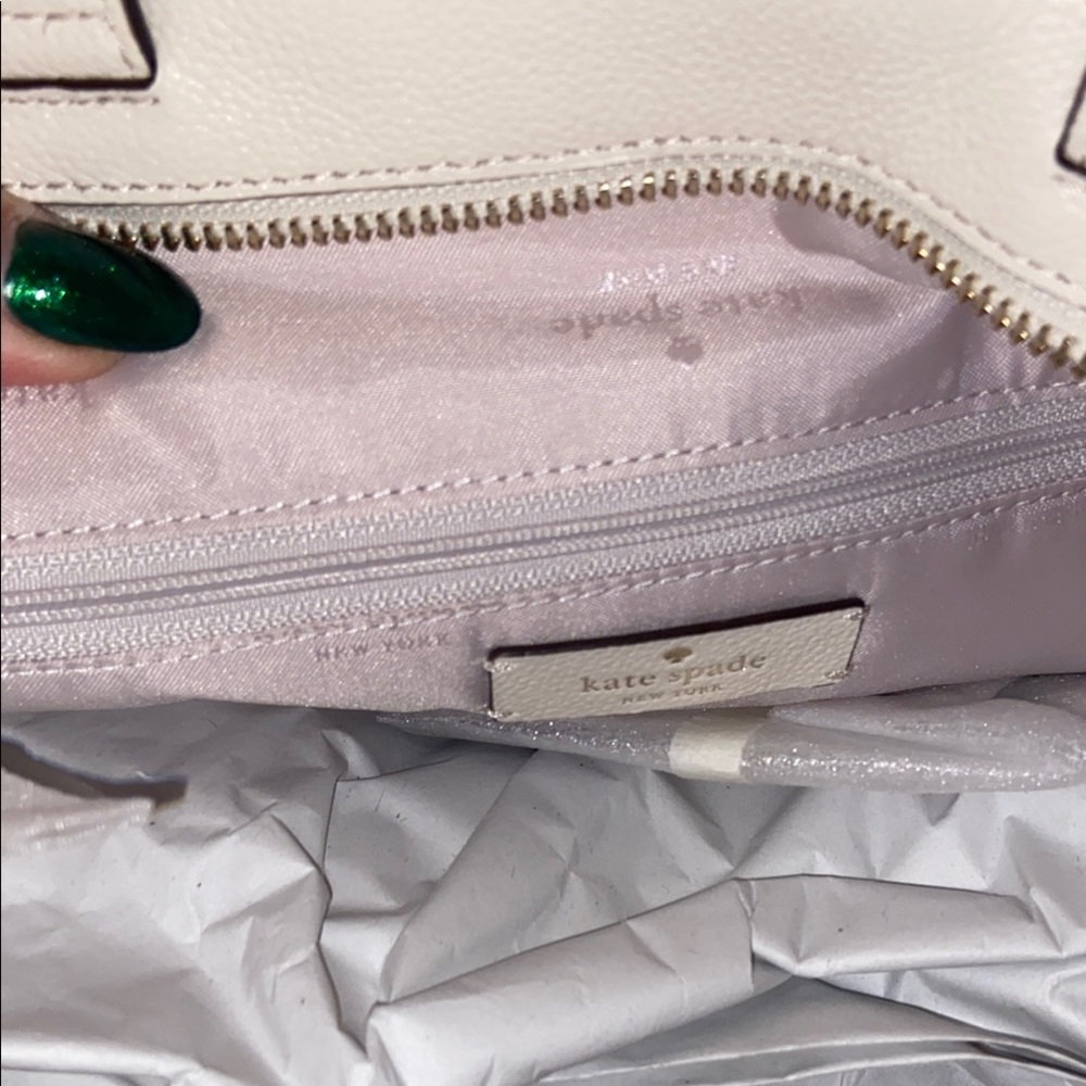 Kate Spade Leather Trim Faux Fur Satchel NWOT - Picture 5 of 7